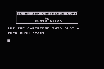 8K or 16K Cartridge Copy