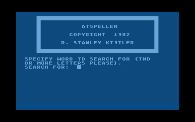 AtSpeller atari screenshot