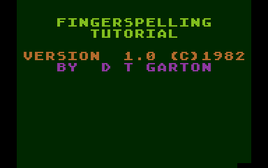 Fingerspelling atari screenshot