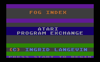 FOG Index — screenshot 1