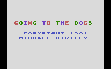 Going to the Dogs! atari screenshot