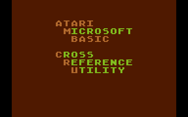 Microsoft BASIC Cross-Reference Utility — screenshot 1