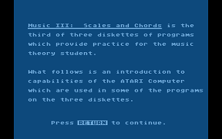 Music III - Scales and Chords atari screenshot