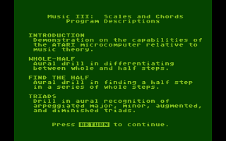 Music III - Scales and Chords atari screenshot