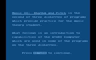 Music II - Rhythm and Pitch atari screenshot