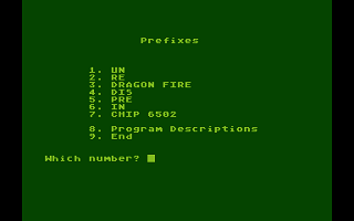 Prefixes atari screenshot
