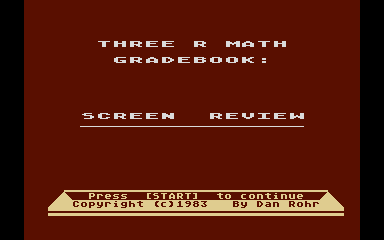 Three R Math Classroom Kit atari screenshot