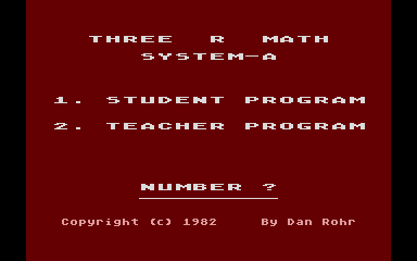 Three R Math Classroom Kit atari screenshot