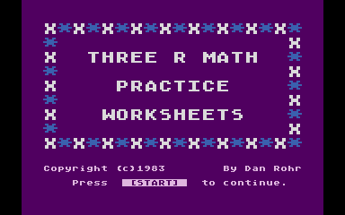 Three R Math Classroom Kit atari screenshot