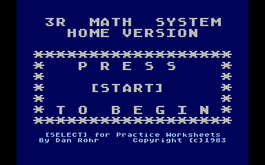 Three R Math Home System — screenshot 1