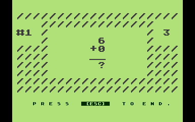 Three R Math Home System atari screenshot