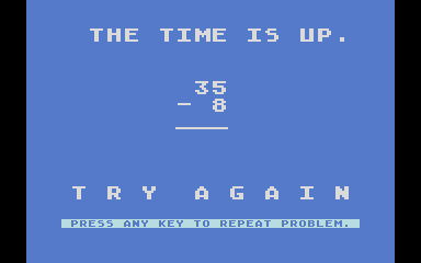Three R Math System atari screenshot