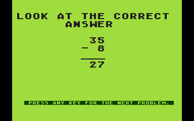 Three R Math System atari screenshot
