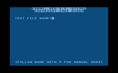 Word Processing Diskette atari screenshot