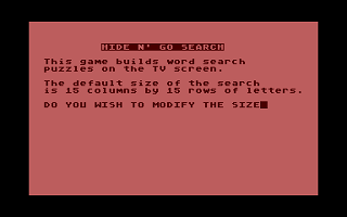 Word Search Generator atari screenshot