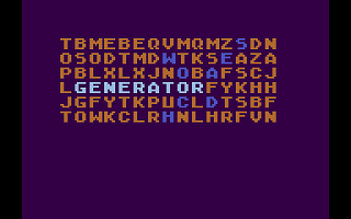 Word Search Generator atari screenshot