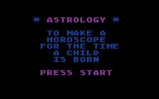 Astrology atari screenshot