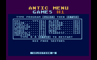 Antic Games Disk #1 — screenshot 1