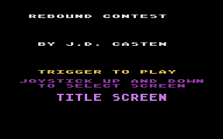 Rebound Contest atari screenshot
