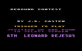 Rebound Contest atari screenshot
