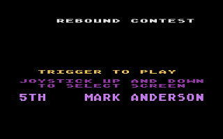 Rebound Contest atari screenshot