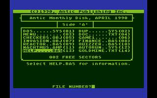 Antic magazine disk April/May 1990, Vol.8, No.9 — screenshot 1