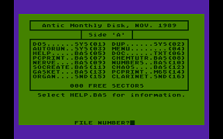 Antic magazine disk December 1989/January 1990, Vol.8, No.7