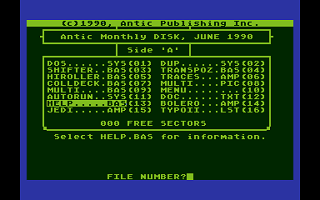 Antic magazine disk June/July 1990, Vol.9, No.2