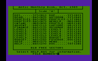 Antic magazine disk October 1989, Vol.8, No.6 — screenshot 1