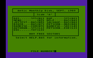 Antic magazine disk September 1989, Vol.8, No.5