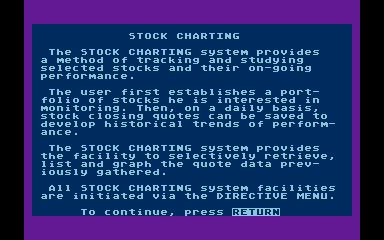 Stock Charting atari screenshot