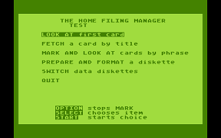 Home Filing Manager (The) atari screenshot