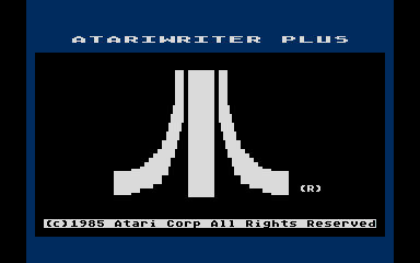 AtariWriter Plus atari screenshot