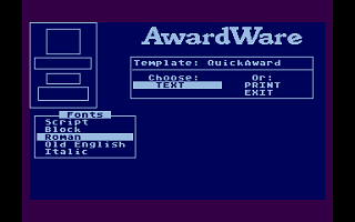 AwardWare atari screenshot