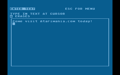 Bank Street Writer atari screenshot