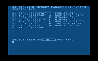 CCP 128K Ramcard Diagnostic Disk atari screenshot