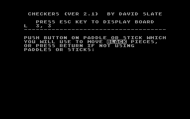 Checkers atari screenshot