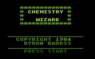 Chemistry Wizard atari screenshot