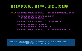 Chemistry Wizard atari screenshot