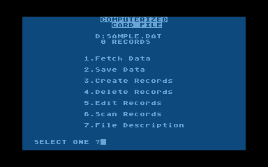 Computerized Card File — screenshot 1