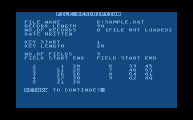 Computerized Card File atari screenshot