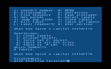 Dsembler atari screenshot