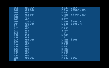 Dsembler atari screenshot