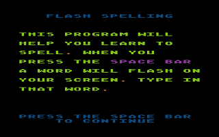 Scrambled Letters / Flash Spelling atari screenshot