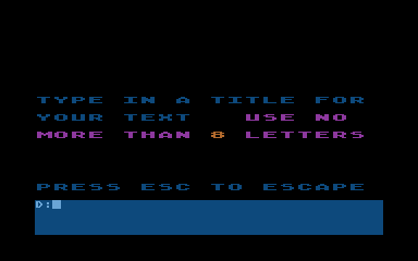 Fancy Writer atari screenshot