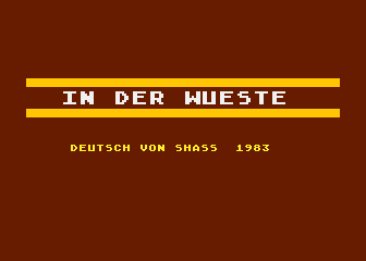 In der Wüste atari screenshot