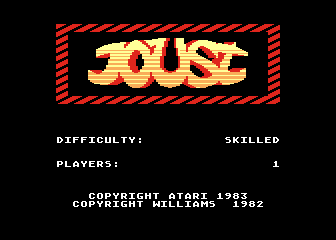 Joust atari screenshot