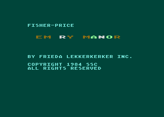 Memory Manor atari screenshot