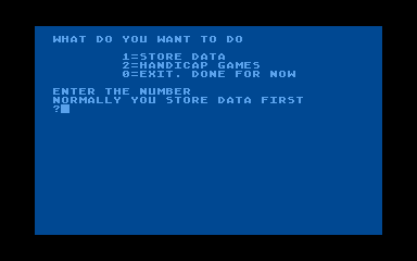 NFL Handicapper atari screenshot