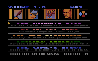 New Aladdin Volume 1.0 May 1986 (The) atari screenshot